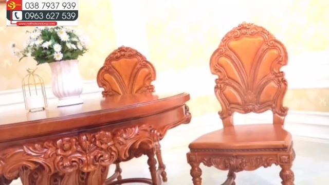 Bộ bàn ăn Hoàng Gia Louis Fidia đẳng cấp, sang trọng | Sơn Đông. смотреть онлайн
