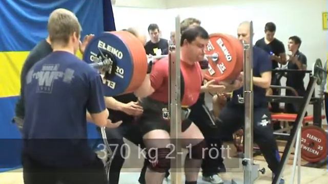 370 kg squat, Larsson Kiruna смотреть онлайн