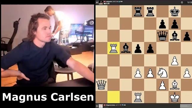 Magnus Carlsen EXCHANGED THE QUEEN FOR 2 ROOKS and defeats a STRONG GM смотреть онлайн