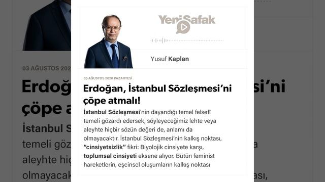 Yusuf Kaplan - Erdoğan, İstanbul Sözleşmesi’ni çöpe atmalı! - 03.08.2020 смотреть онлайн