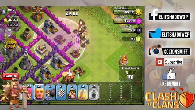 Clash of Clans - TH8 Raiding Strategy (TUTORIAL) смотреть онлайн