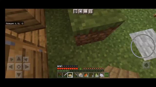 Один блок. Достроил дом, встретил лису. Виживание в Майнкрафт Пе. Minecraft Pe 1.18.30 смотреть онлайн