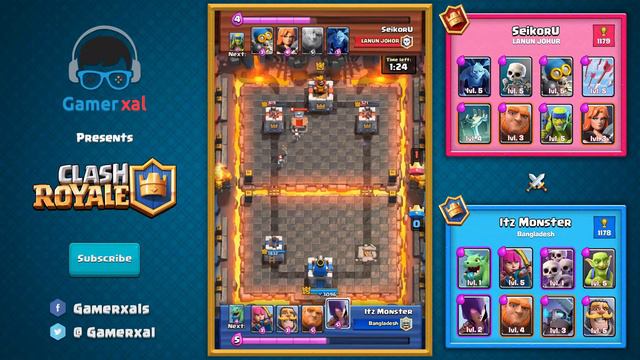 Clash Royale Battle Ground • Itz Monster VS SeikorU • Gamerxal Spotlight смотреть онлайн