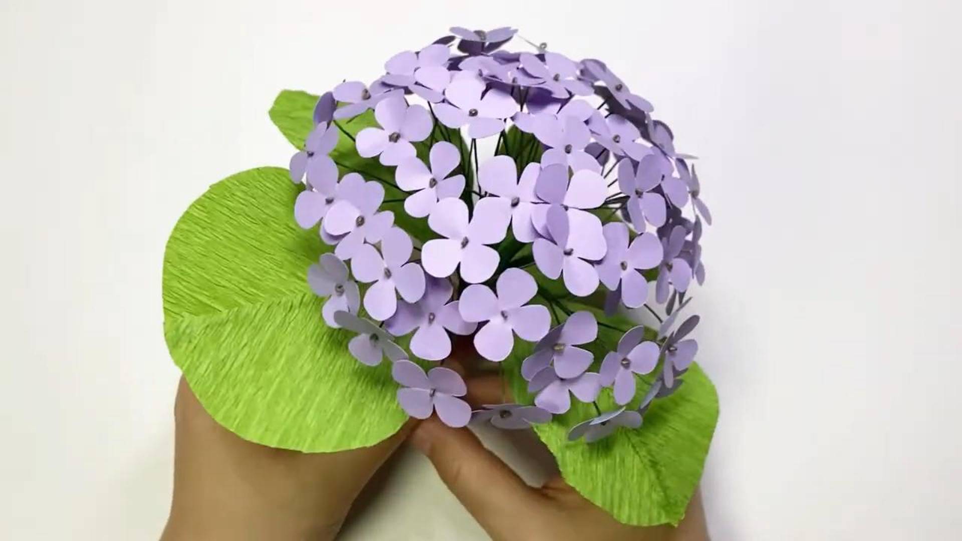 Цветы для поделок из бумаги-Как сделать цветы-гортензия оригами смотреть онлайн