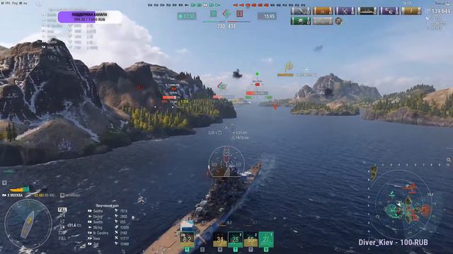 World of Warships / Крейсер Москва /Качаем уникалку смотреть онлайн