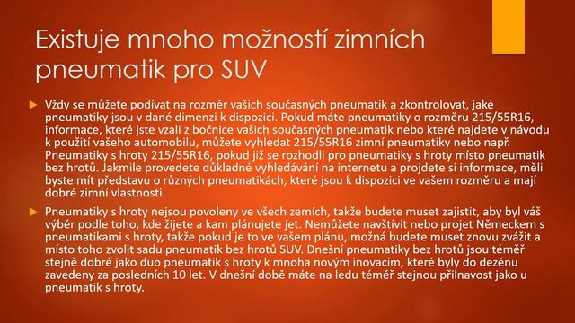 Existuje mnoho možností zimních pneumatik pro SUV смотреть онлайн