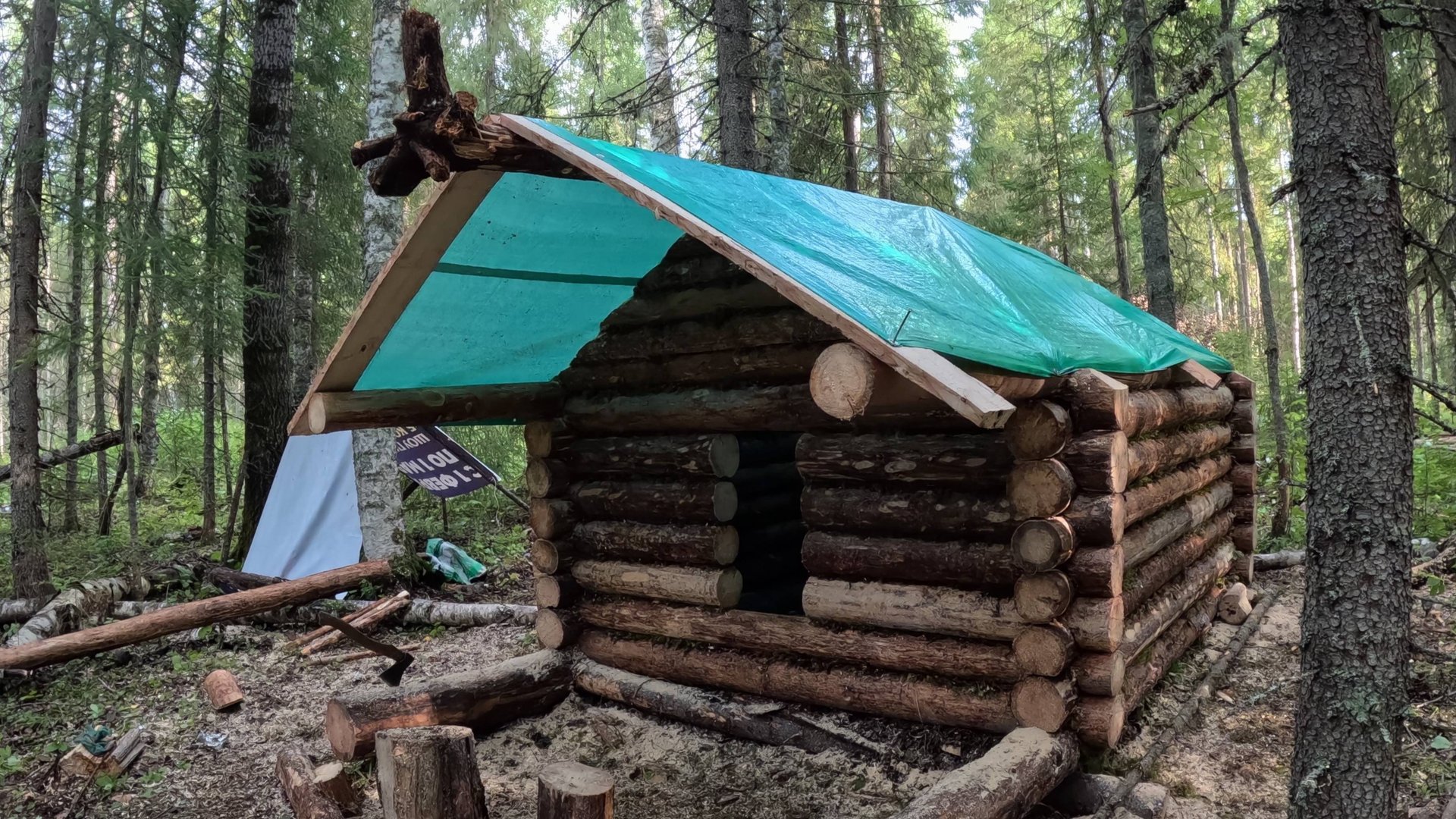 Строительство промысловой избы! Часть вторая... смотреть онлайн