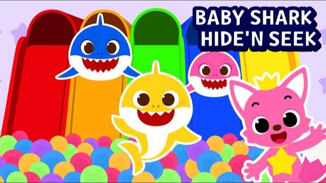 Indoor Playground Hide and Seek with the Shark Family | Baby Shark Story | Pinkfong Cartoon for Kids смотреть онлайн