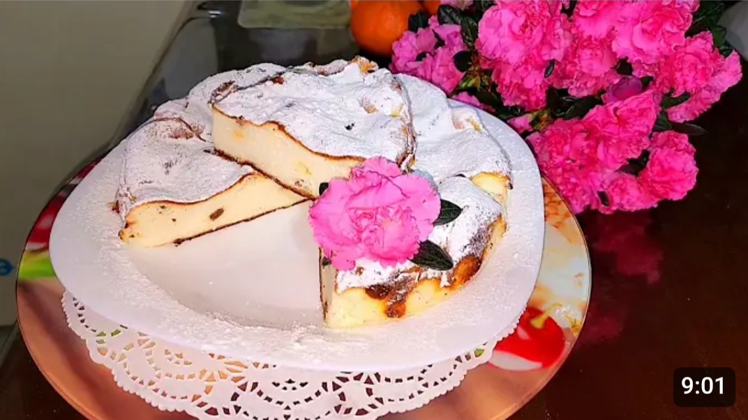 БЫСТРАЯ ТВОРОЖНАЯ ЗАПЕКАНКА С ИЗЮМОМ.🍚🥮😋 смотреть онлайн