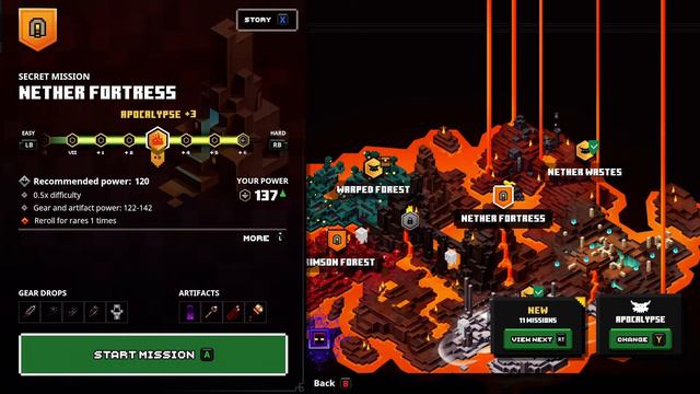 Minecraft Dungeons (Xbox Series X) (Flames of the Nether DLC - Part 4) The Nether Fortress смотреть онлайн