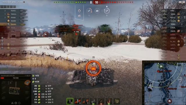 Красивый бой на Т-100ЛТ. World of Tanks. Затащили катку. смотреть онлайн