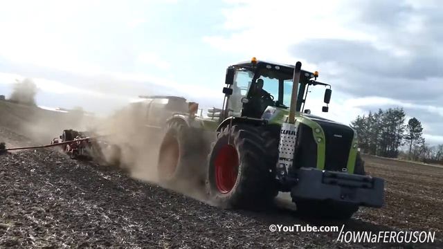 Claas Xerion 5000 Seeding w/ Horsch Focus 6 TD | Spring Seeding 2017 | Skårupgård Maskinstation смотреть онлайн