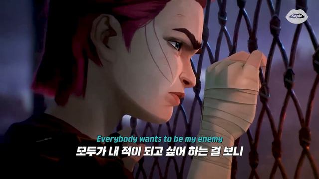 🔥롤 아케인 OST | 팀을 승리로 이끌 노래 : Imagine Dragons & JID - Enemy [가사/해석/번역/lyrics] смотреть онлайн