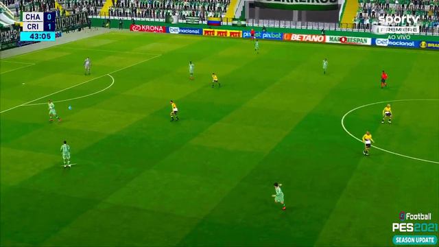 🔴🕹️🎮 SIMULAÇÃO PES 21 GAMEPLAY CHAPECOENSE x CRICIÚMA E.C 24/06/2023 смотреть онлайн