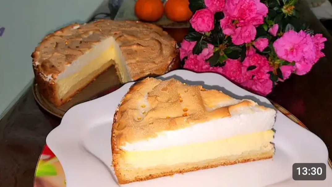 ТВОРОЖНЫЙ ПИРОГ СЛЁЗЫ АНГЕЛА.🥮🍽 смотреть онлайн