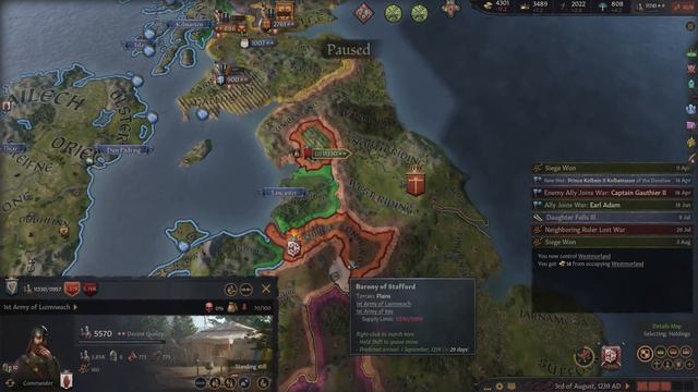 Crusader Kings III in game tutorial part 23 - Love and wars смотреть онлайн