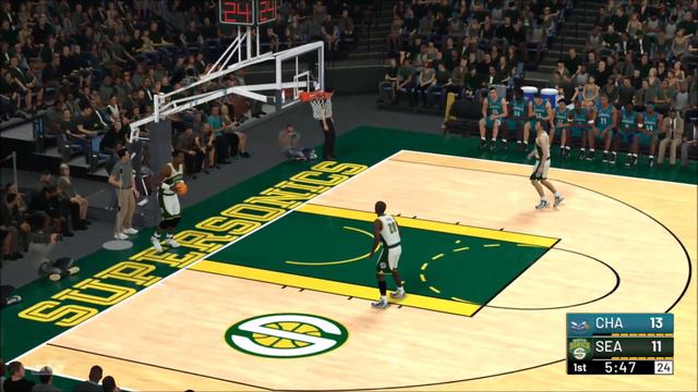 NBA 2K2 Re-imagined: Hornets vs Sonics Cpu vs Cpu Beta W.I.P. for 2K19 смотреть онлайн