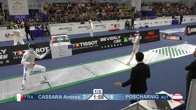 2018 244 T64 24 M F Individual Wuxi World Championships GREEN POSCHARNIG AUT vs CASSARA ITA смотреть онлайн