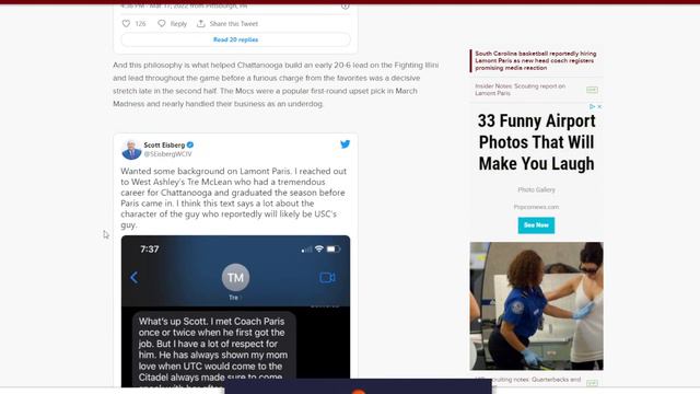 South Carolina Basketball HIRES LAMONT PARIS From Chattanooga смотреть онлайн