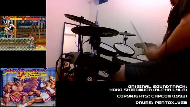 Street Fighter II Turbo (SNES) - Zangief stage (Extended drum cover) смотреть онлайн