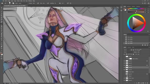 How I Painted This League of Legends Splash Art - Digital Art Process смотреть онлайн
