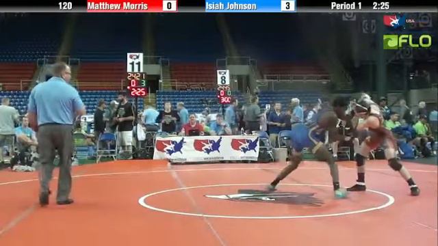 Junior 120 - Matthew Morris (New York) vs. Isiah Johnson (Missouri) смотреть онлайн
