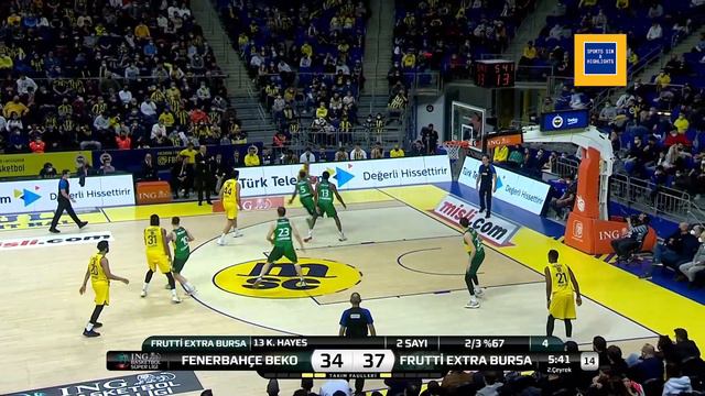 Markel Starks vs Frutti Extra Bursaspor | ING Basketball Super League | 10 PTS | First Debut смотреть онлайн