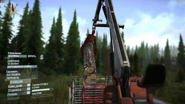 Spintires: MudRunner • Прохождение ➣ Гора Логмор # 4. Погрузка и перевозка брёвен на лесопилку смотреть онлайн