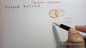 Разность множеств