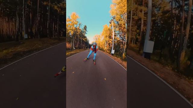 Видео от ☆☆☆ Звезды Биатлона ☆☆☆ Крис Резцова Образцовый спуск на трассе в Красноярске смотреть онлайн