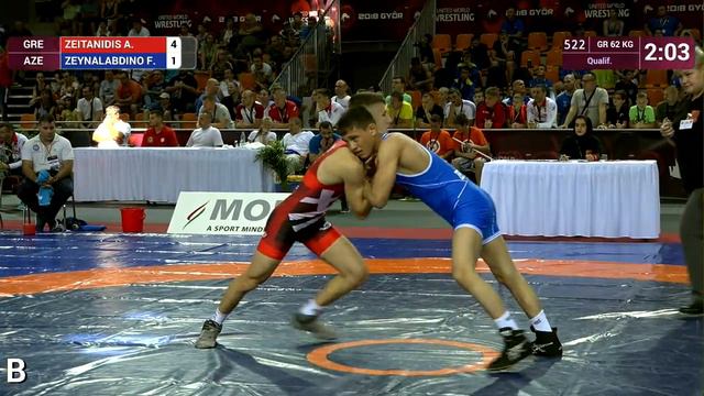 Qual. GR - 62 kg: A. ZEITANIDIS (GRE) v. FARID ZEYNAL (AZE) смотреть онлайн