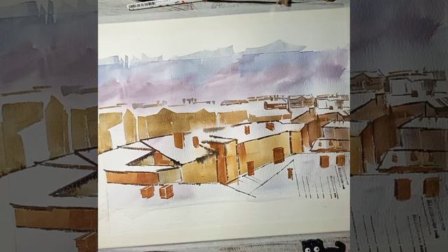 Рисуем Питерские крыши смотреть онлайн