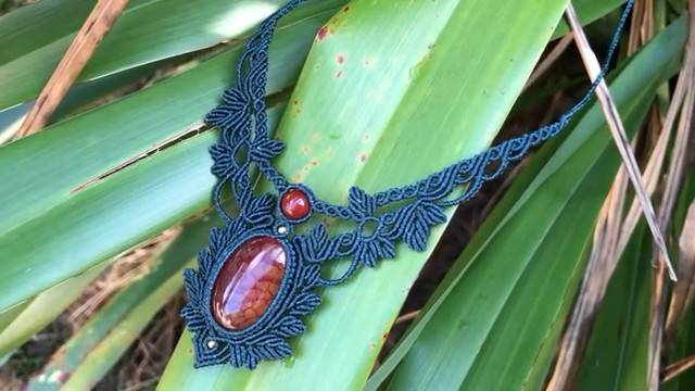 Macrame by Afeng： 2021-14｜Macrame Tutorial｜Macrame Necklace｜Dream of Leaves｜编绳｜DIY｜ смотреть онлайн