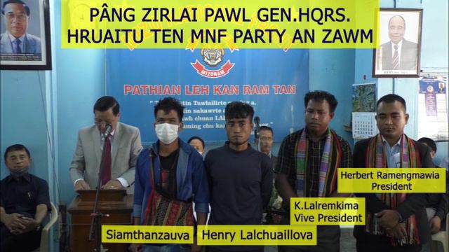 Pu Tawnluia, Sr.Vice President,MNF chuan Pang Zirlai Pawl hruaitu te MNF -ah a lawm lut смотреть онлайн