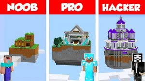Майнкрафт НУБ против ПРОФИ против ХАКЕРА; СЕКРЕТНАЯ ЗАДАЧА ПО ПОСТРОЙКЕ НЕБЕСНОГО ДОМА в Майнкрафте