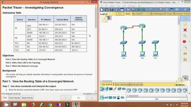 5.2.1.6 Packet Tracer - Investigating Convergence смотреть онлайн