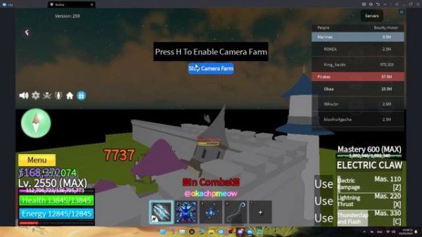 Blox Fruits Script | Auto Bounty Paid (W-azure Hub) - Showcase