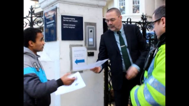 The protest 'His blood is on your hands' opposite the Dutch Embassy смотреть онлайн