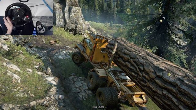 Transporting a sequoia tree (Pacific P16) - SnowRunner | Thrustmaster TMX gameplay смотреть онлайн