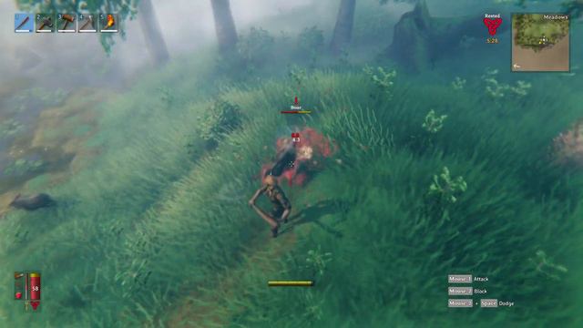 How to get leather scraps and create bow - Valheim Beginner's Guide смотреть онлайн