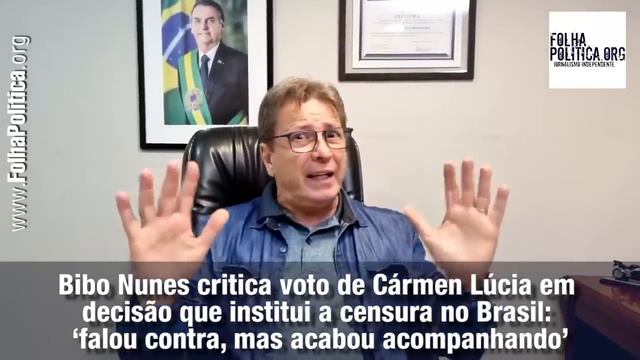 Bibo Nunes critica voto de Cármen Lúcia em decisão que institui a censura no Brasil: ‘falou... смотреть онлайн