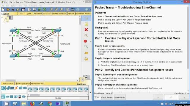 4.2.2.3 Packet Tracer - Troubleshooting EtherChannel смотреть онлайн
