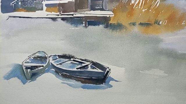 Рисуем акварелью. Русский север, Онежское озеро, Кижи, деревня Ямка смотреть онлайн