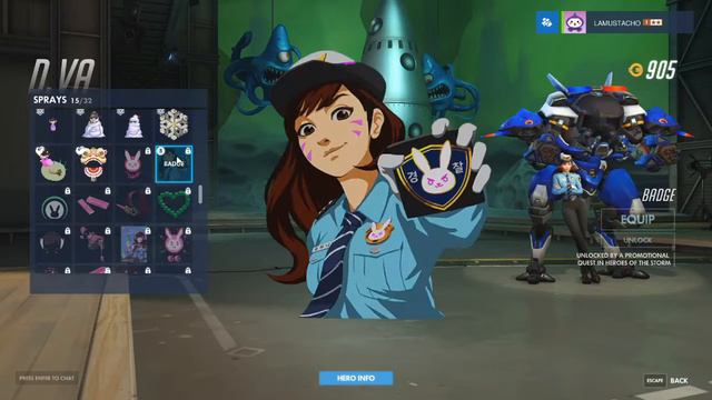 Overwatch D.Va Police Officer Skin! смотреть онлайн
