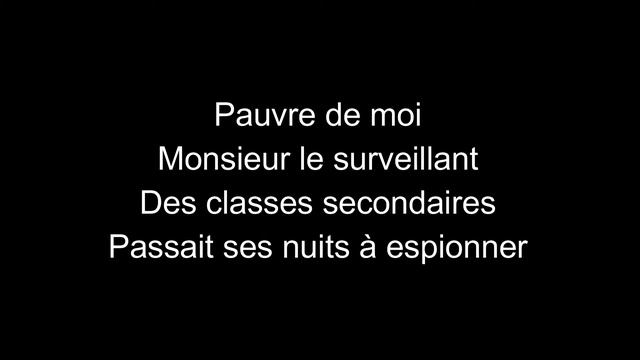 Michel Sardou-Le Surveillant général-paroles смотреть онлайн