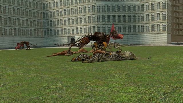 Junkyard Foxy VS Jurassic Park Velociraptors Nextbot Fight Garry's Mod смотреть онлайн
