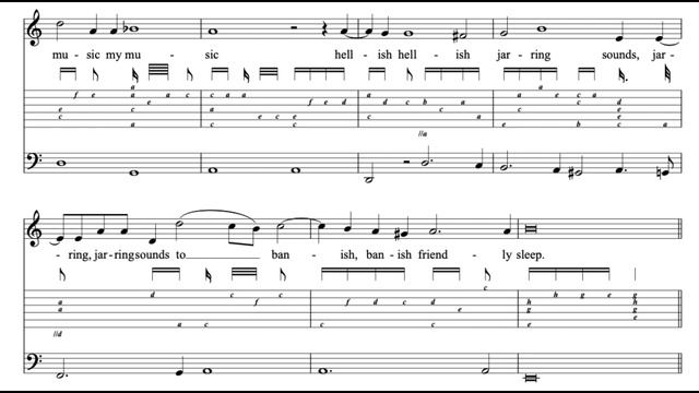 In darkness let me dwell (J. Dowland) Score Animation смотреть онлайн