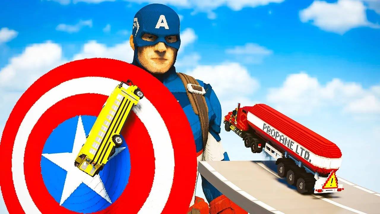 Автомобили против Капитана Америки Teardown