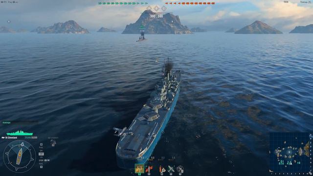 World of Warships | Обзор крейсера Cleveland. смотреть онлайн