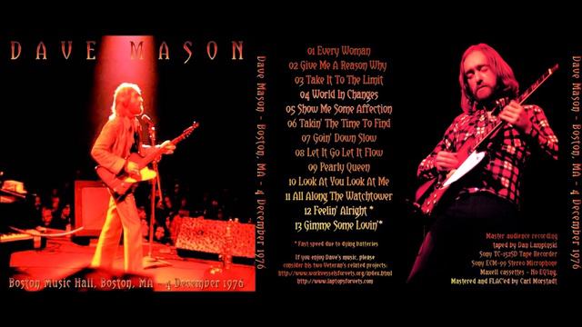 Dave Mason - Boston, Massachusetts, December 4, 1976